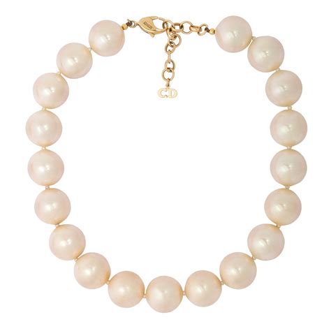 dior necklace gold with pearl|Dior pearl necklace price.